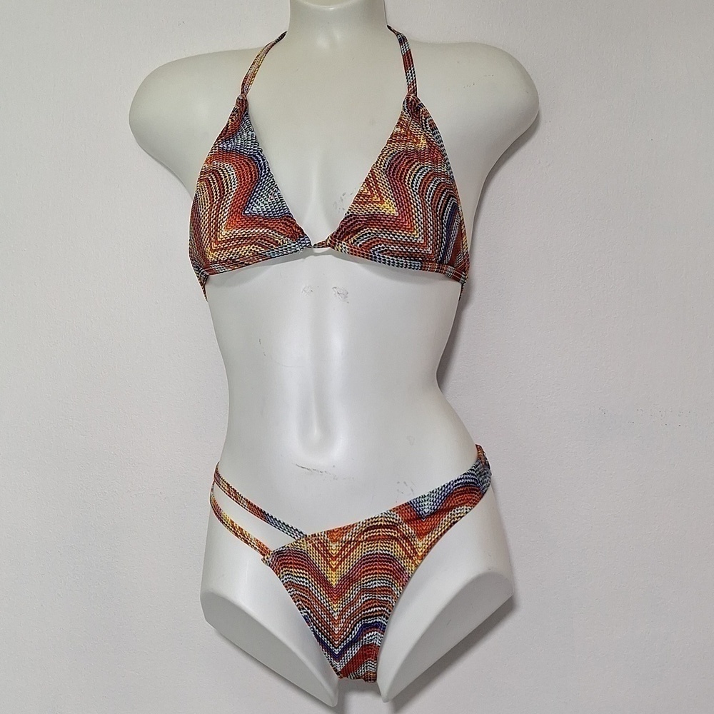 Shenhe Triangle Bikini Swim Set Muticolor